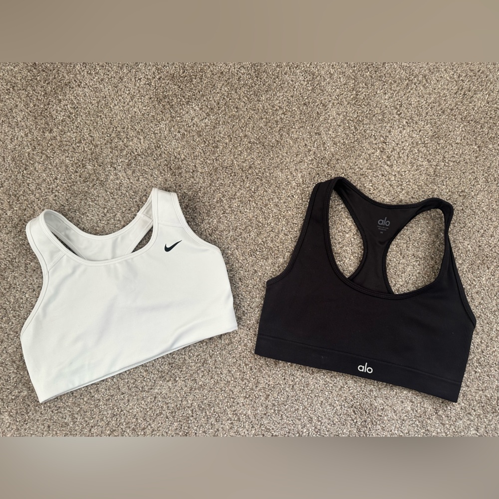 Nike and Alo Yoga Sports Bra Set